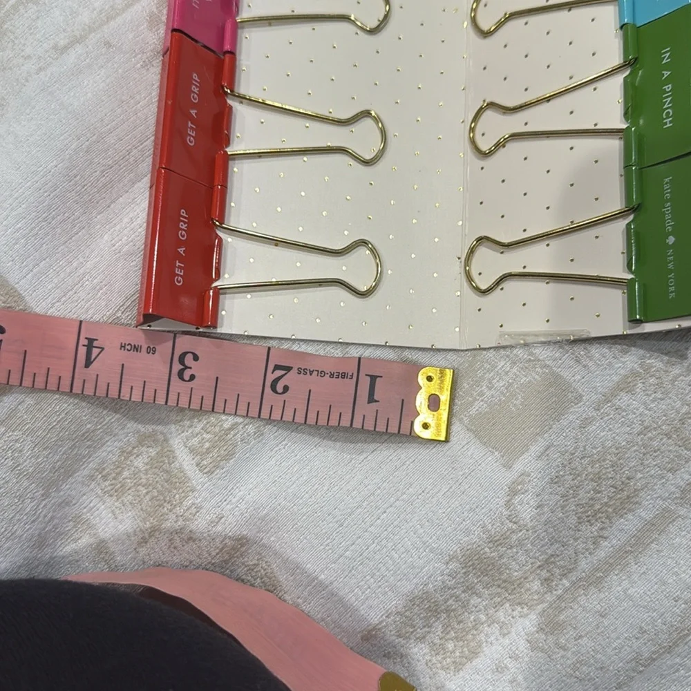 Kate Spade NWT 8 Binder Clips with sayings and colors see description host pick - Picture 14 of 15